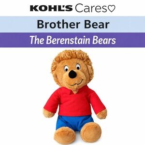 Kohl’s Cares Berenstain Bears Brother Bear Plush Red Shirt Blue Pants 12”
